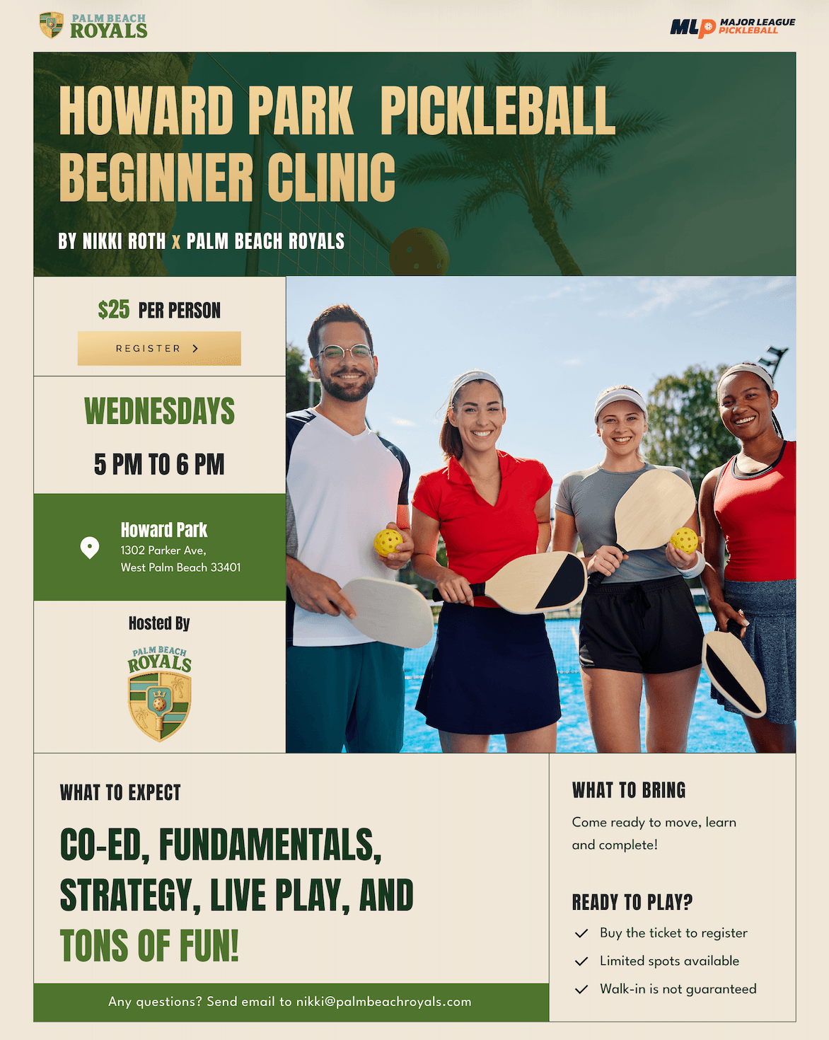 Howard Park Beginner Pickleball Clinic